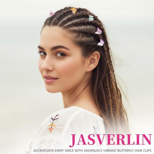 Butterfly Clips for Hair Glitter, Y2K Mini Cute Claw 50 Pcs