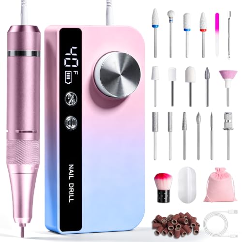 Holwim 30W Electric Nail Drill 0-40000 RPM Cordless