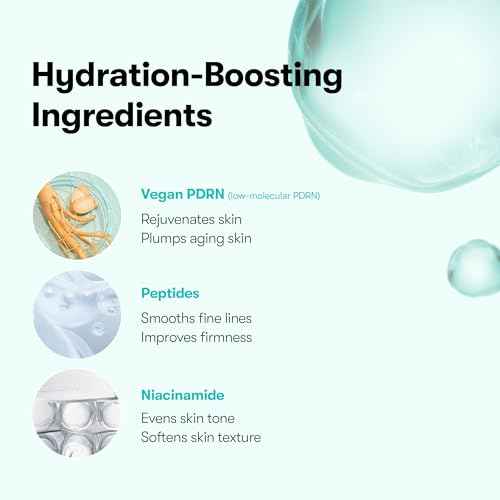 VT COSMETICS PDRN Glow Ampoule, PDRN Facial Mist, Deep Hydration Spray Serum, Vegan Skin Care, Light-weight Face Moisturizer, Plumping Effect, Fragrance-Free, Korean SkinCare (3.38 fl oz / 100 ml)