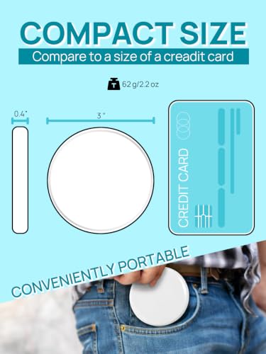 Macaki 1X/40X Compact Travel Makeup Mirror White 3-inch with Stable Hinge