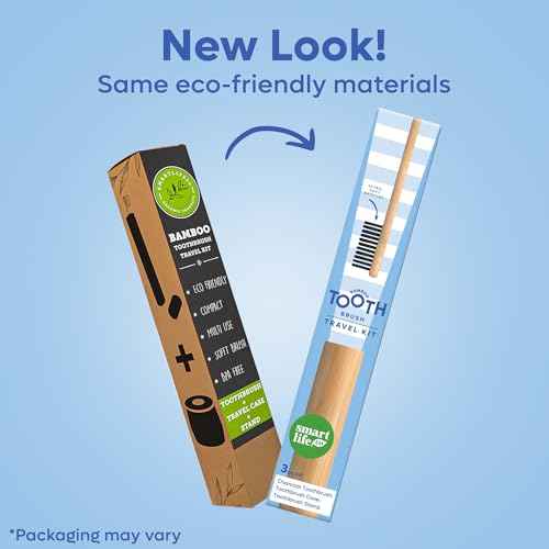 Bamboo Charcoal Toothbrush with Travel Case & Holder Kit - Extra Soft Natural Bristles for Sensitive Teeth | Eco Friendly Portable Wooden Travel Set | Single Wood Toothbrushes Stand & Cover