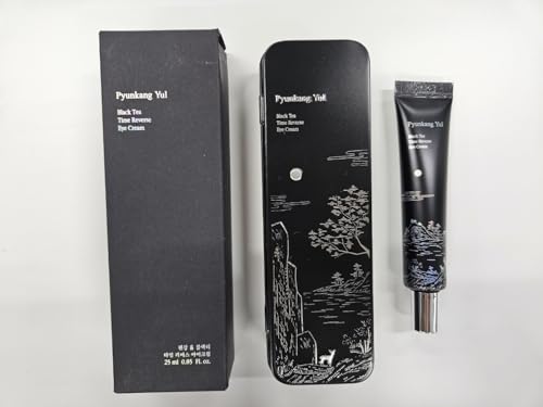 PYUNKANG YUL Black Tea Time Reverse Eye Cream, Luxurious Firming, Hyaluronic Acids, Ceramide Rich Nourishment, Moisture Barrier and Peptides Increasing Skin Elasticity, Fermented Black Tea 0.85 fl.oz.