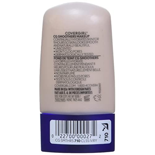 COVERGIRL Smoothers Hydrating Makeup Classic Ivory, 1 oz (packaging may vary) (Pack of 2)