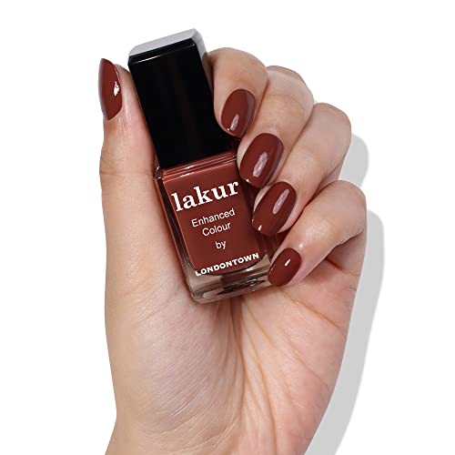 LONDONTOWN Lakur Nail Polish Oud Mood – Nude & Brown Shades, 0.4 fl oz, Non-Toxic, 21+ Free, Vegan & Strengthening