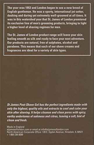 St James of London Black Pepper & Lime Post Shave Gel, 3.4 oz