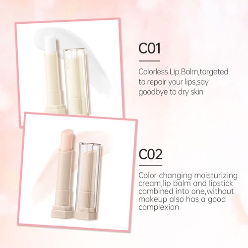 CATKIN Ultra Hydrating Natural Plant Extract Lip Balm for Dry Lips Moisturizing Chapstick Lip Treatment Repair Nourish Lip Skin Care (C01 Colorless)