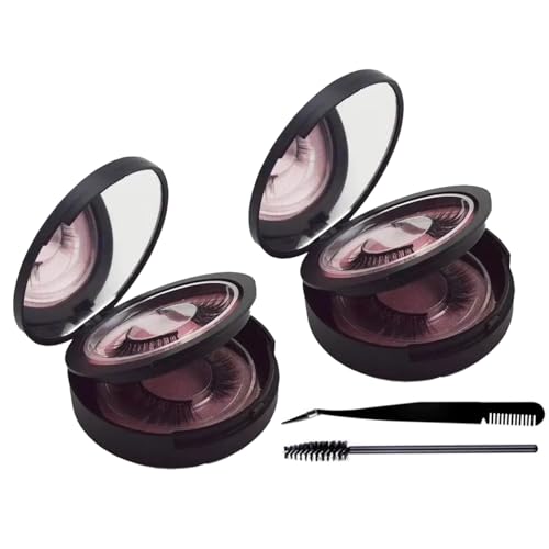 Eyelash Storage Case with Mirror – 2-Pack Black Lash Box