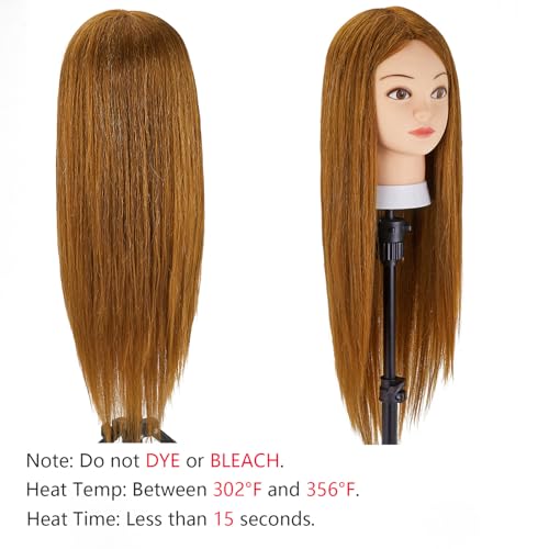 80% Human Hair Mannequin Head 26-28" Cosmetology Training