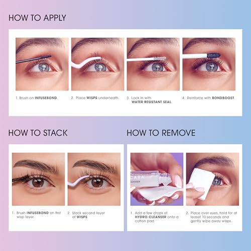 FALSCARA STUDIO Lash Extension Kit, Individual Lash Palette, 18 Stackable Lash Clusters, ¡®Xtra Light¡¯ False Eyelashes, Medium Volume, Length 10mm?14mm, Band Size 2mm-6mm (Pack of 2)