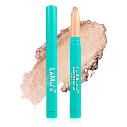 LaMu'S 2-Pack Eyeshadow Stick, Waterproof Glitter Eye Brightener