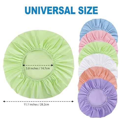 6 PCS Shower Caps for Women, Double Side Waterproof Shower Cap, Reusable Elastic Bath Caps for Shower, EVA Bathing Shower Caps, Bath Hair Caps - Candy Color