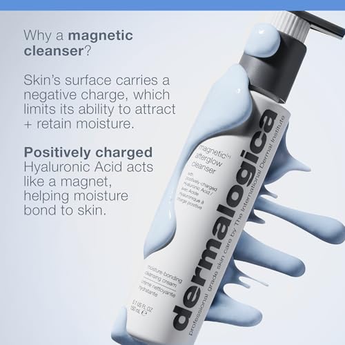 Dermalogica Magnetic AfterGlow Facial Cleanser, Mucin Cleansing Cream with Hyaluronic Acid - Delivers Glowing and Moisturizing Skin