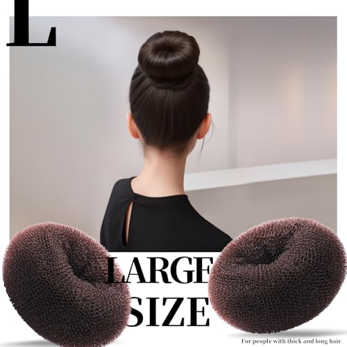Hair Bun Maker Set - 3 Sizes with 5 Elastic Bands