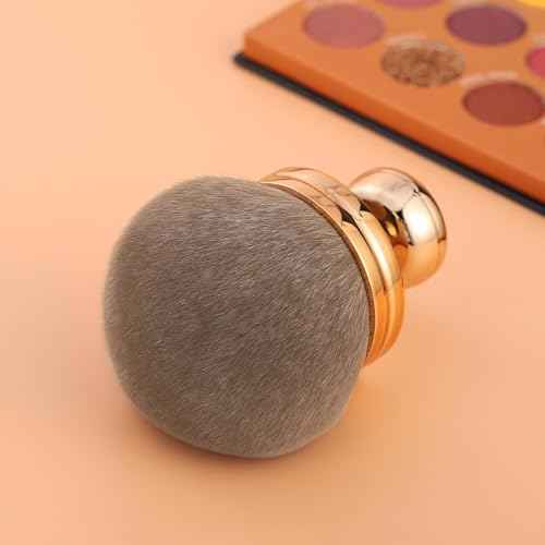 KINGMAS Extra Large Body Makeup Brush for Self Tanner, Self Tan Back Applicator, 66mm Wide-headed Kabuki Brush for Bronzers Blend Self Tanning Applicator, Oval Face Leg Makeup Brush (Rose-Gold)