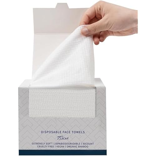 LEKOCH Towels XL?100% Biobased Face Towel, Disposable Face Towelettes, Suitable for All Skin Types, 10"¡¿12"?Thick Makeup Removal Dry Wipes Ultra Soft, No-smell, 1 Pack£¬50 Ct