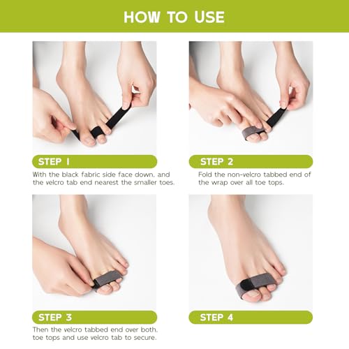 Hammer Toe Straightener Wraps - 6 Pack Reusable Toe Corrector