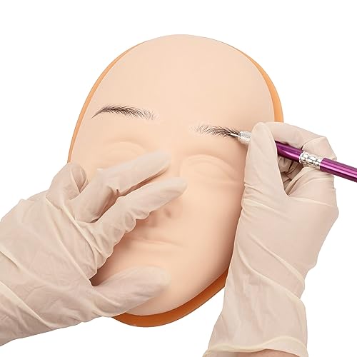 JimKing Tattoo Practice Skin Head 3pcs Silicone Microblading