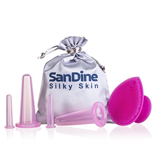 Face Cupping Set - 5 Silicone Cups for Anti-Aging Facial Massage