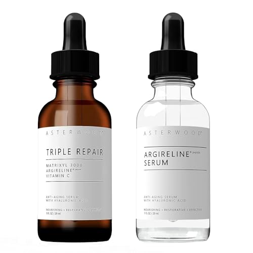 Asterwood Triple Repair Matrixyl 3000 1 oz + Argireline Peptide Serum 1 oz