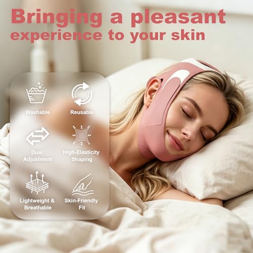 Graphene Chin Strap for Sleeping - Adjustable Double Chin Reducer