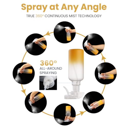 16.9oz Refillable Spray Bottles 2 Pack - Adjustable Nozzle & Leakproof