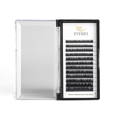 Eyelash Extensions 0.20mm D Cur 13mm Faux Mink Eyelash Extension Supplies Individual Eyelashes Light Professional Salon Use Black False Lashes Mink Lashes Extensions by EYEMEI