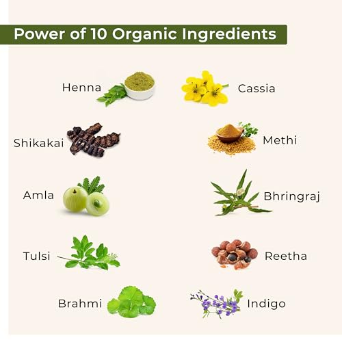 Indus Valley Organic Indigo & Henna Powder Hair Color Combo Kit