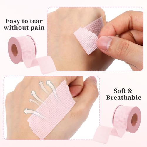 Lash Extension Tape - 4 Rolls, Breathable Silicone Gel, Sensitive Skin