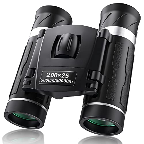 200x25 High Powered Compact Binoculars for Adults & Kids - Waterproof Mini Binoculars for Bird Watching, Hunting, Travel