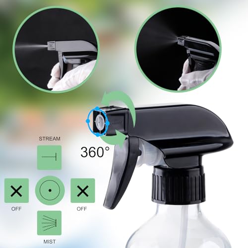 KREMORV 10oz Fine Mist Spray Bottle - Adjustable Nozzle, BPA Free