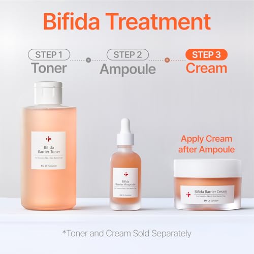 Bifida Barrier Cream, Moisturizing CUSKIN Korean Moisturizer Skincare with Ceramide NP, Squalane, and Hyaluronic Acid for Hydration and Skin Elasticity, 50ml (1.69 Fl. Oz.)