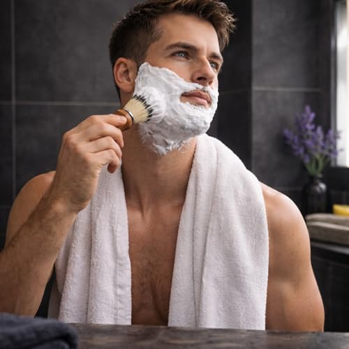 GENTS Men¡¯s Shaving Soap Pack 97% All Natural Enriched With Shea Butter & Glycerin, Creates Rich Lather Form, 3 Oz Each Nourishes Skin Smooth Clean Shave Pack of 4 Different Scents