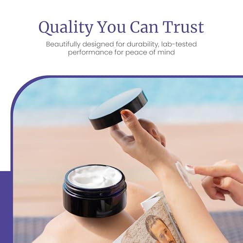 200ml Glass Lotion Jar - Refillable UV Cosmetic Container