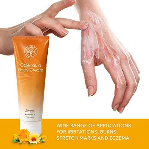 L¡¯EUDINE Calendula Cream ? Pack of 3-4fl oz Calendula Body Cream for Acne, Wrinkles, Fine Lines, Scars ? Calming and Soothing Repair Cream ? Natural Calendula Extract with Vitamin E, Echinacea