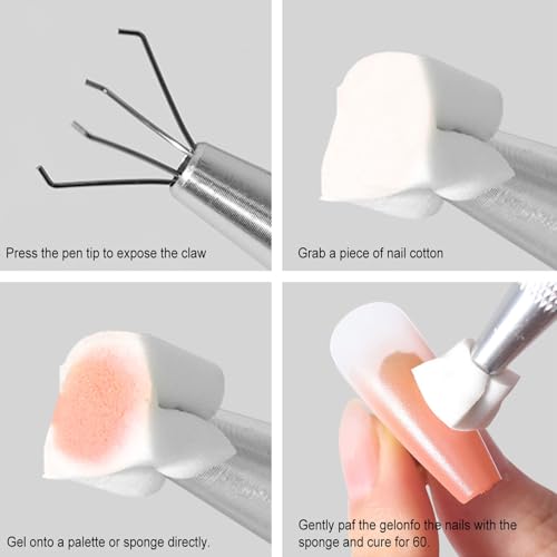YEPYEPGO 12-Color Nail Gel Palette for Nail Art & Manicures, Sponge Stamping Kit