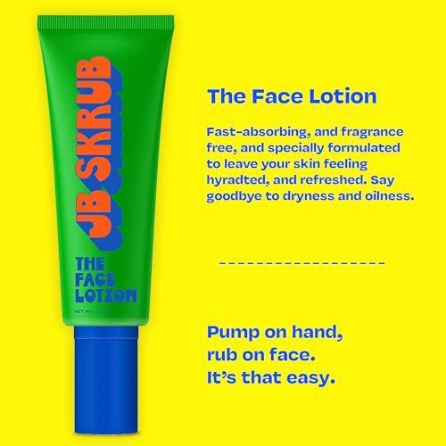 JB SKRUB The Face Lotion and Face Pads -Teen Boys, Tween and Kids Moisturizer for Cool Confidence, Grease-Free Freshness & Hydration with Blue Light Defense