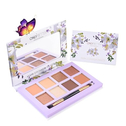 Vegan Eyeshadow Palette with Brush & Mirror - Matte Shimmer