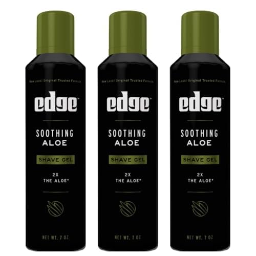 Soothing Aloe Shave Gel Men Shave Gel by Edge, 7 Ounce ( 3 Pack )