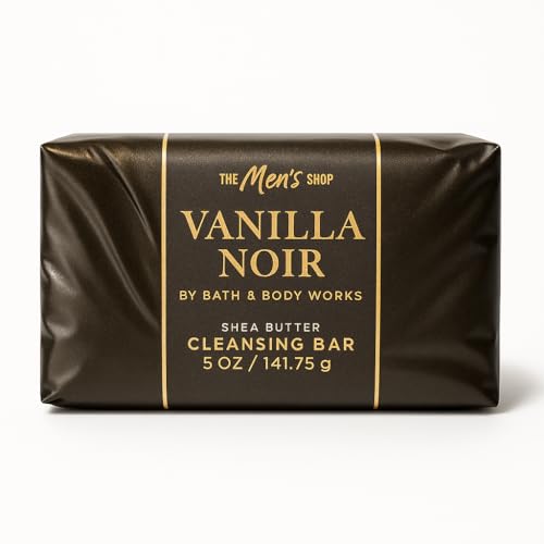 Bath & Body Works Vanilla Noir Shea Butter Cleansing Bar ? 3 Pack ? Vanilla Bean, Amber & Sandalwood Scent ? 5 oz Each