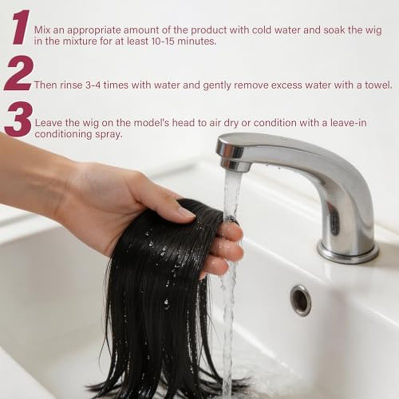 2-in-1 Wig Shampoo & Conditioner for Synthetic Hair, 500ml