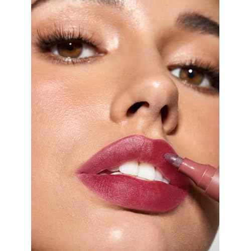 SHEGLAM Love Stained Lip Tint Marker Matte Red Lip Stain Pen Highly Pigmented Long-Lasting Lip Liner Contour Tint Lip Makeup-Bright Side