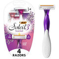 BIC Soleil 3 Scented Women's Razors, 3-Blade with Vitamin E, 4-Pack