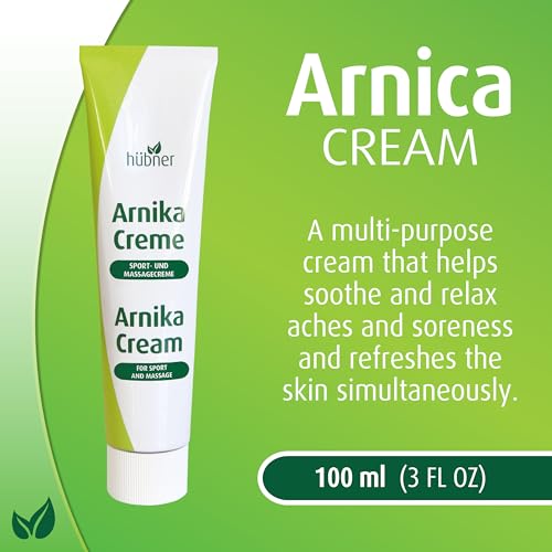 Hübner Arnica Cream, Multi-Purpose Sports and Massage Cream for Soothing and Strengthening, 100 ml Tube