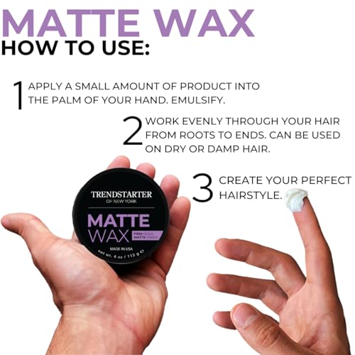 Matte Wax Hair Pomade - 4oz Firm Hold Styling Wax