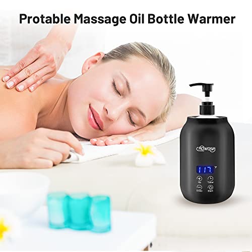 AOWOSA Massage Oil Warmer - Digital Heated Lotion Dispenser for Spa