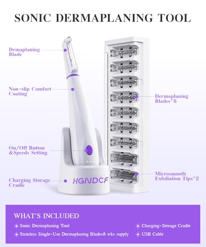 Electric Dermaplane Razor for Women with LED & 3 Speeds