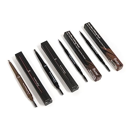 Sistar Micro Brow Defining Pencil Stylist Waterproof Eyebrow Pencil, Ultra Fine Double Ended Fill and Shape (Dark Chocolate)