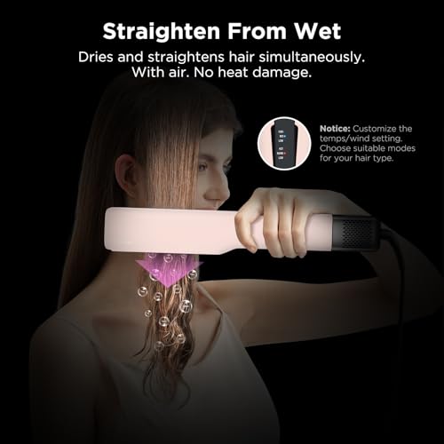 IG INGLAM Air Straightener & Hair Dryer - Wet to Dry, Ionic Care, 2.2"