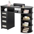OmySalon Electric Nail Desk with Dust Collector & Storage