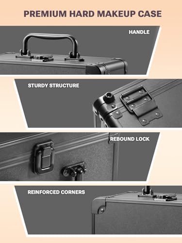 Qislee LED Makeup Box with Mirror & Detachable Organizer